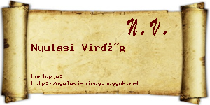 Nyulasi Virág névjegykártya